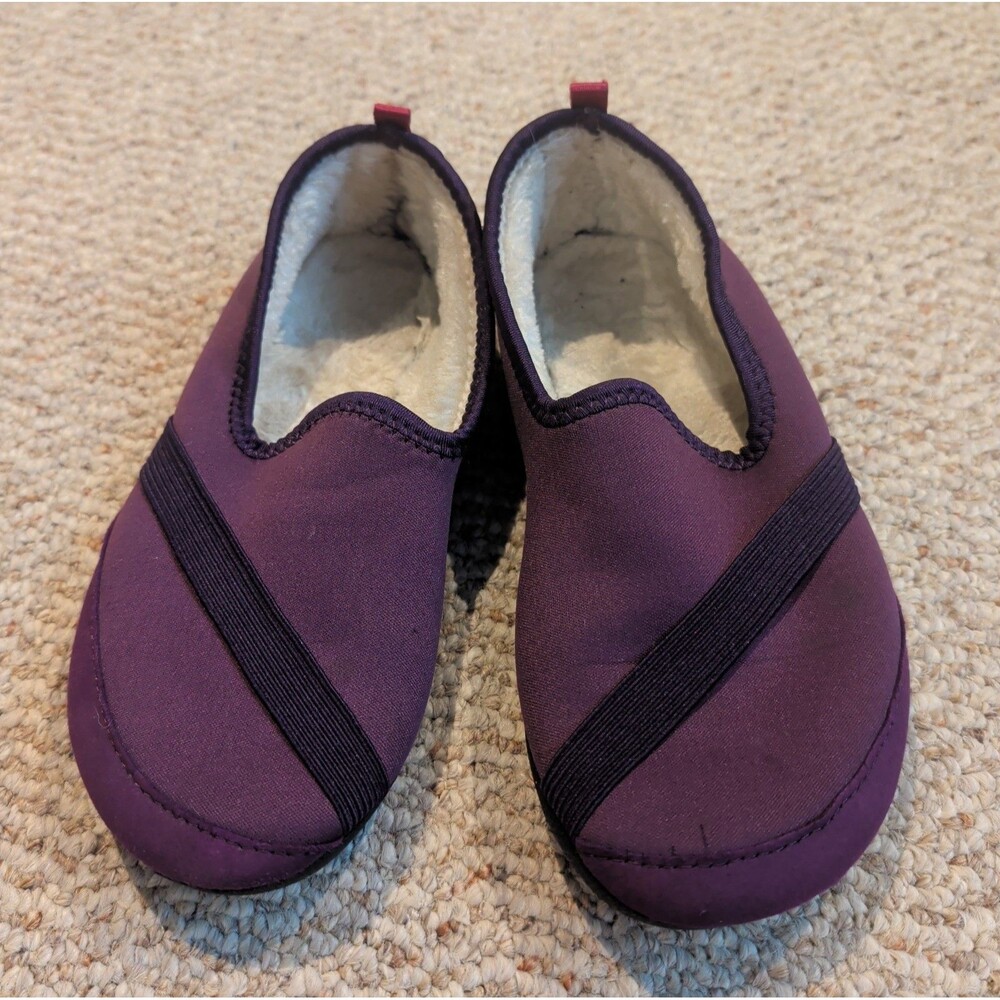 FitKicks Kozikicks Slipper House Shoes Womens Small 5.5-6.5 Purple Lounge Cozy